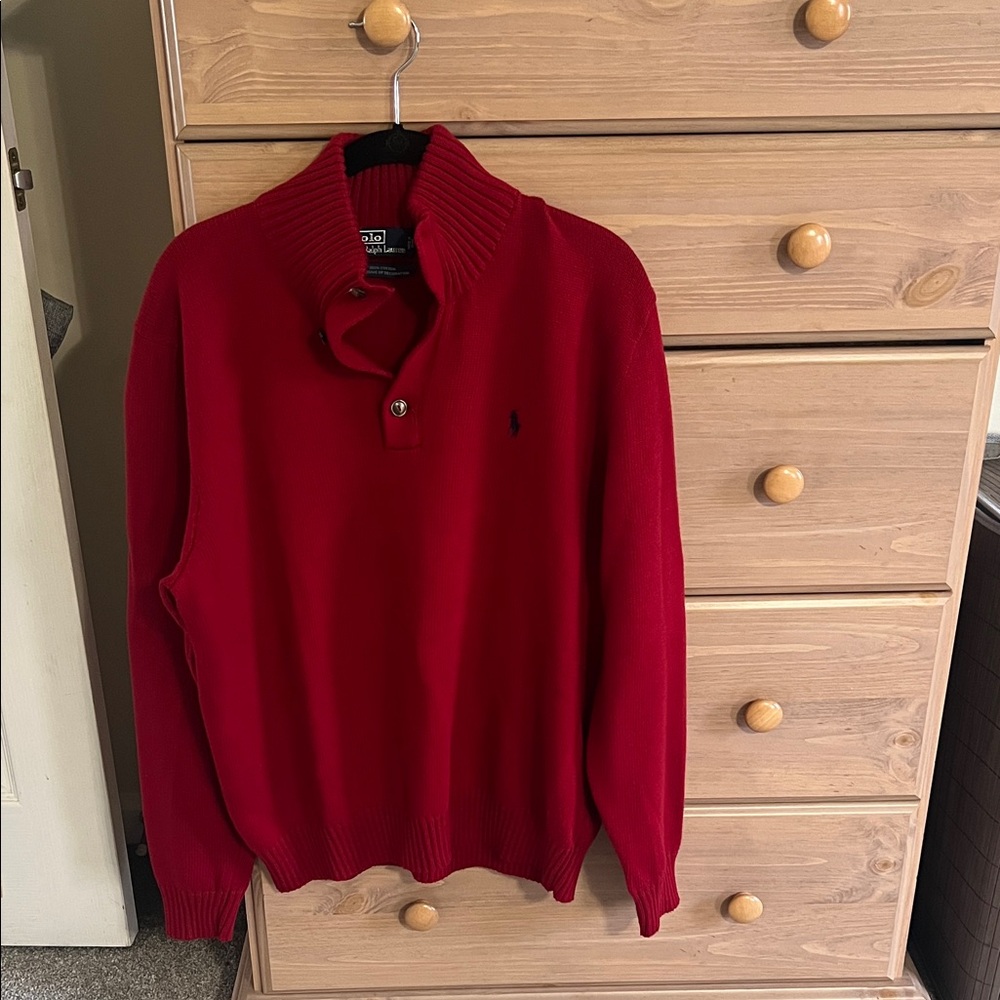 Vintage Polo Ralph Lauren Cotton Mock Neck Sweater – Men’s Large